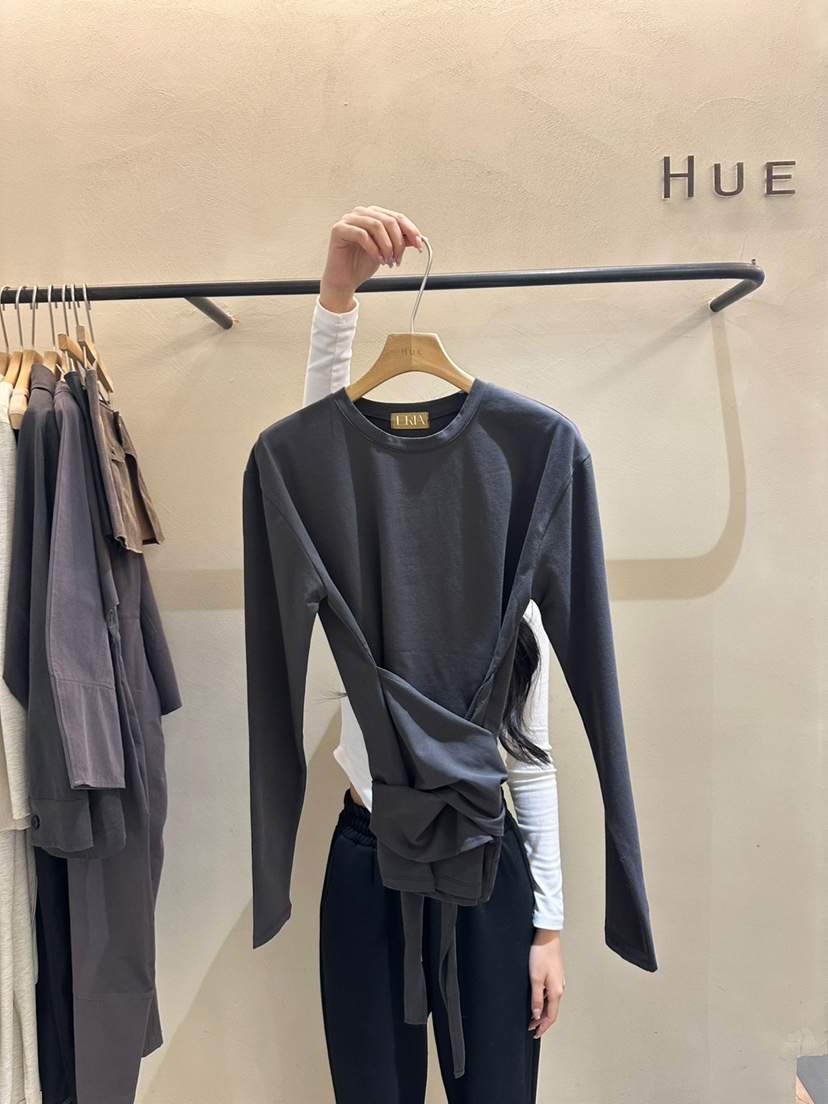 ERIA韓國直郵東大門代購女裝新款熱賣推薦人氣時尚25春夏長袖T恤ERIA/HUE長袖T恤圖色2