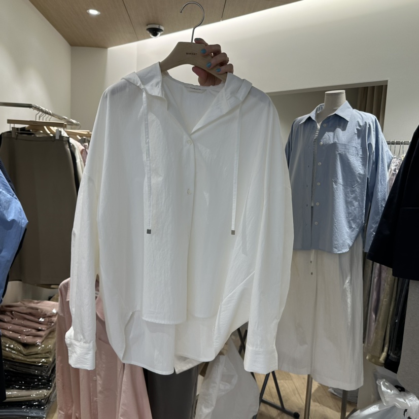 MARANT韓國直郵東大門代購女裝新品25春夏真品襯衫蕾絲衫連帽MARANT襯衫/蕾絲衫