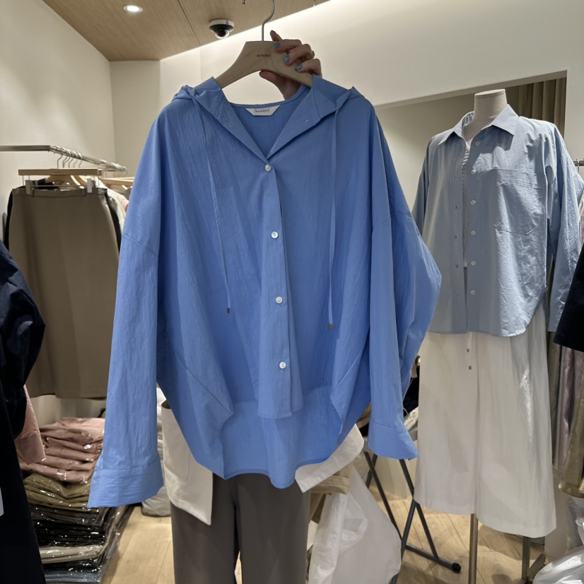 MARANT韓國直郵東大門代購女裝新品25春夏真品襯衫蕾絲衫連帽MARANT襯衫/蕾絲衫圖色2