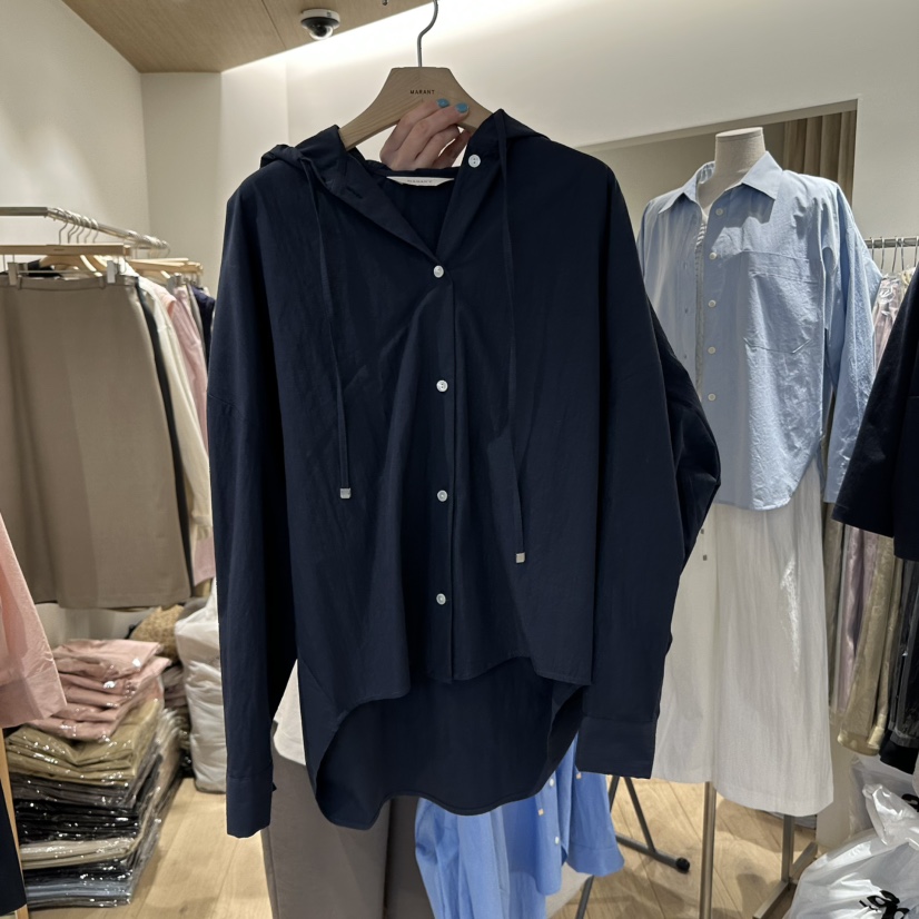 MARANT韓國直郵東大門代購女裝新品25春夏真品襯衫蕾絲衫連帽MARANT襯衫/蕾絲衫圖色3