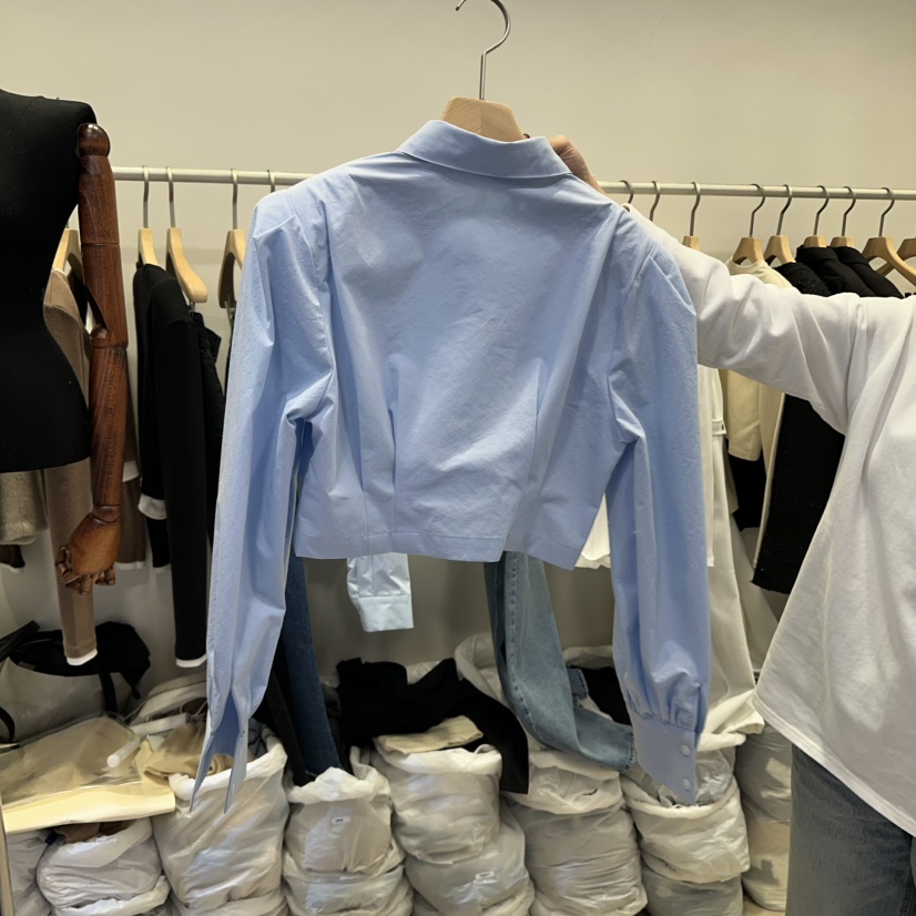 Q C直郵韓國代購女裝新品人氣25春夏時尚職業推薦襯衫蕾絲衫Republlc of qc襯衫/蕾絲衫