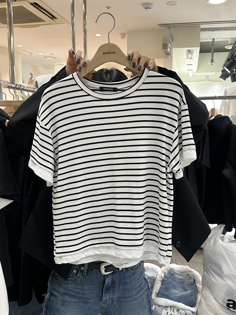 INSSENSE-A直郵韓國代購女裝新品職業人氣時尚熱賣推薦T恤INSSENSE-AT恤圖色1