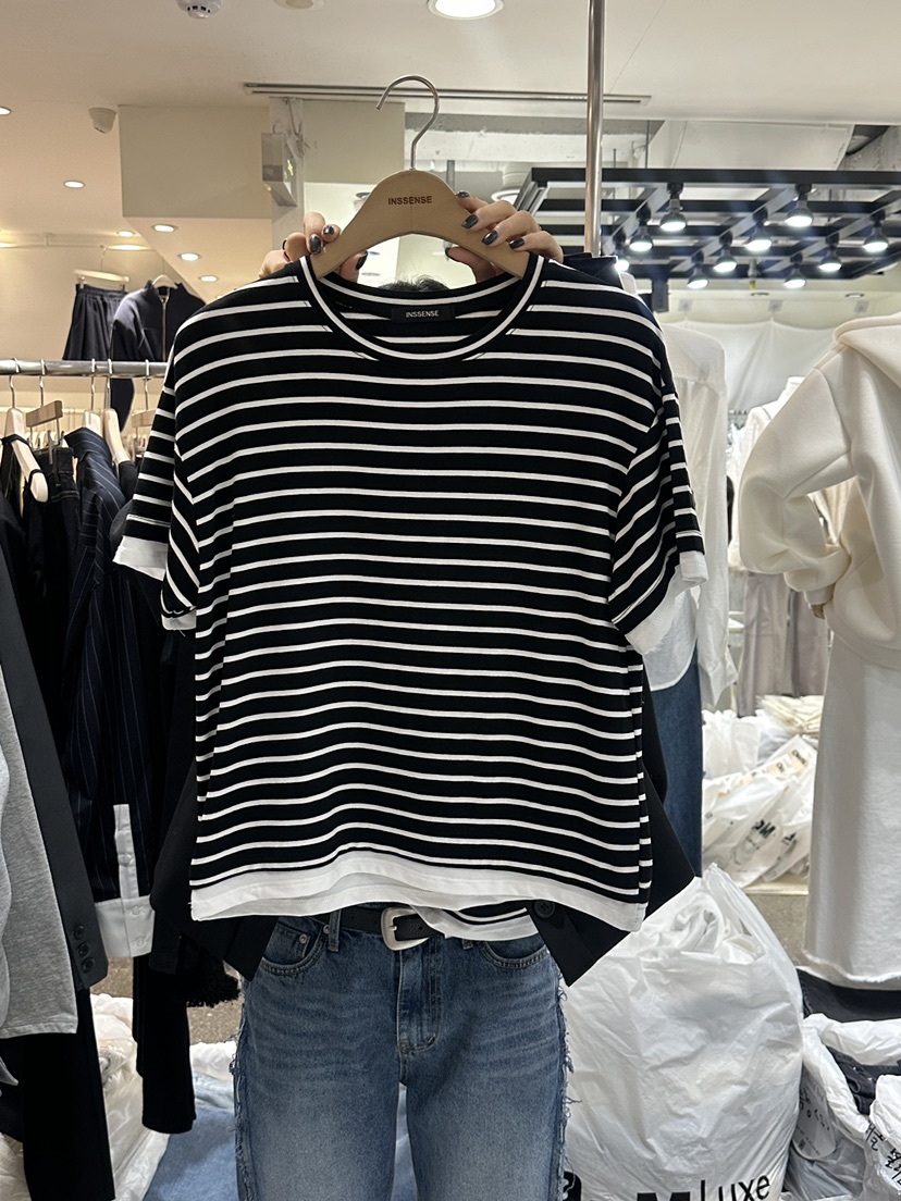INSSENSE-A直郵韓國代購女裝新品職業人氣時尚熱賣推薦T恤INSSENSE-AT恤圖色2