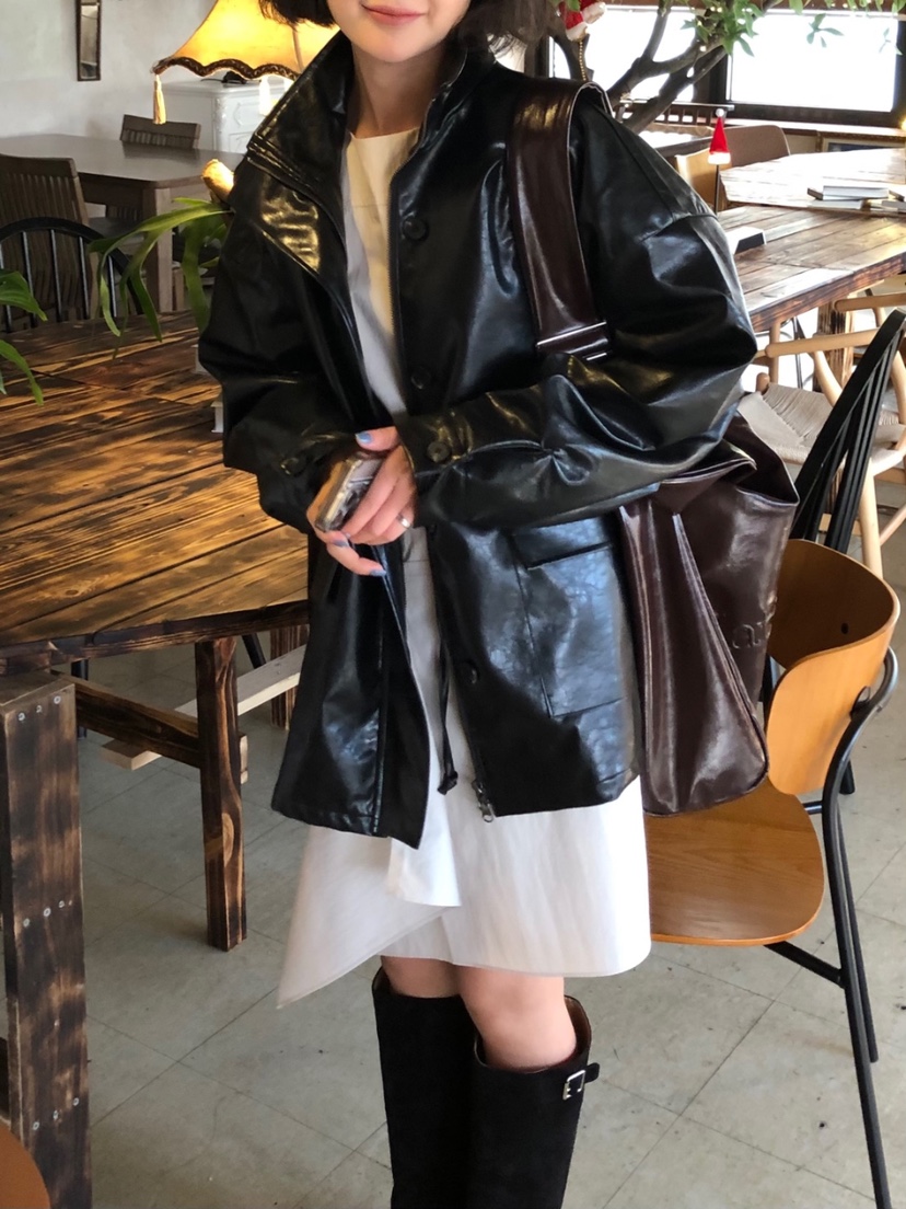 BONHEUR韓國直郵東大門代購女裝新品推薦人氣真品時尚熱賣皮衣BONHEUR-2件起皮衣