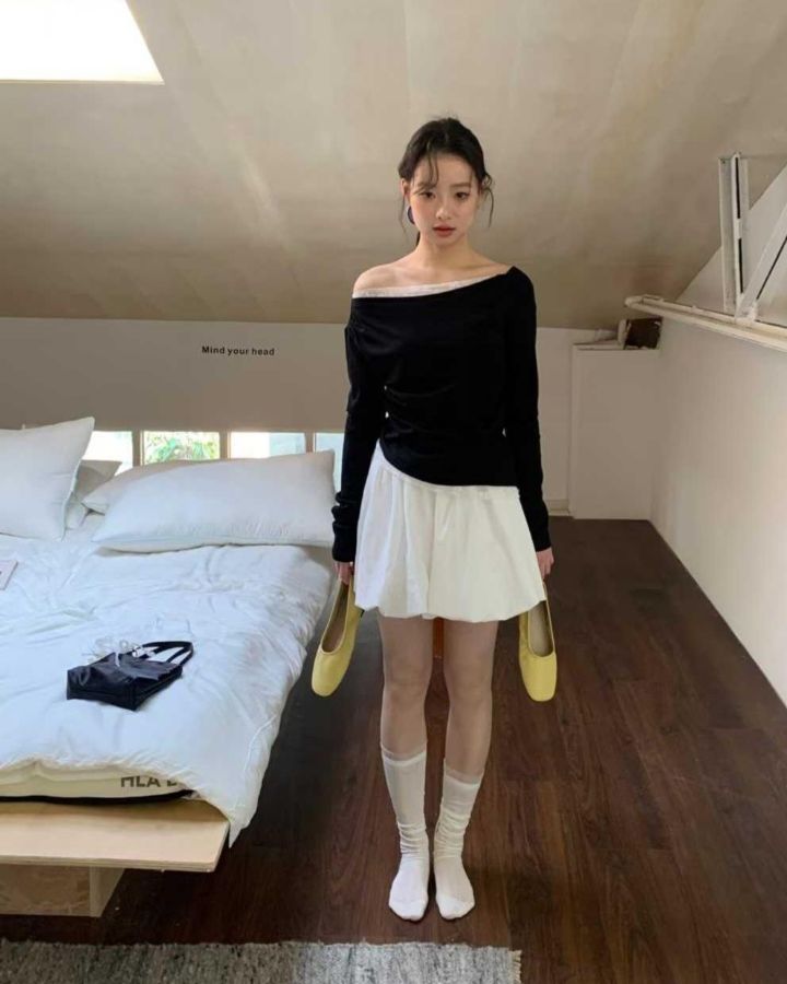 BELLINO293韓國直郵東大門實拍女裝新款時尚25春夏休閑短裙BOBBIE DOLL短裙
