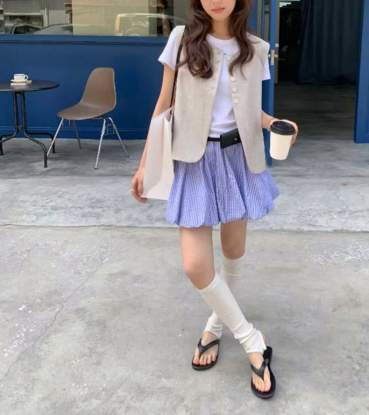 BELLINO293韓國直郵東大門實拍女裝新款時尚25春夏休閑短裙BOBBIE DOLL短裙