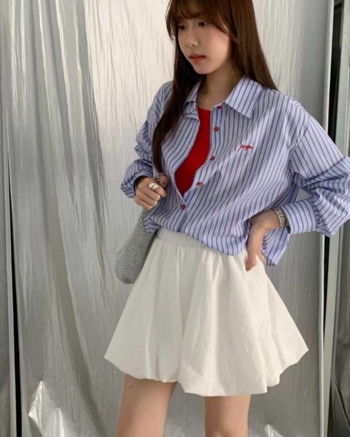BELLINO293韓國直郵東大門實拍女裝新款時尚25春夏休閑短裙BOBBIE DOLL短裙圖色3