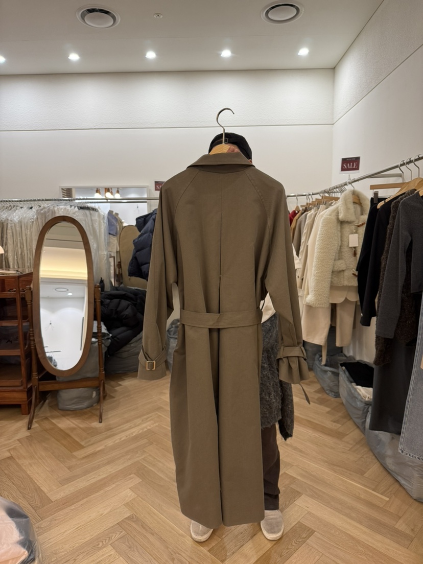 NOWHERE韓國直郵東大門代購女裝新品時尚25春夏人氣長款風衣NOWHERE長款風衣