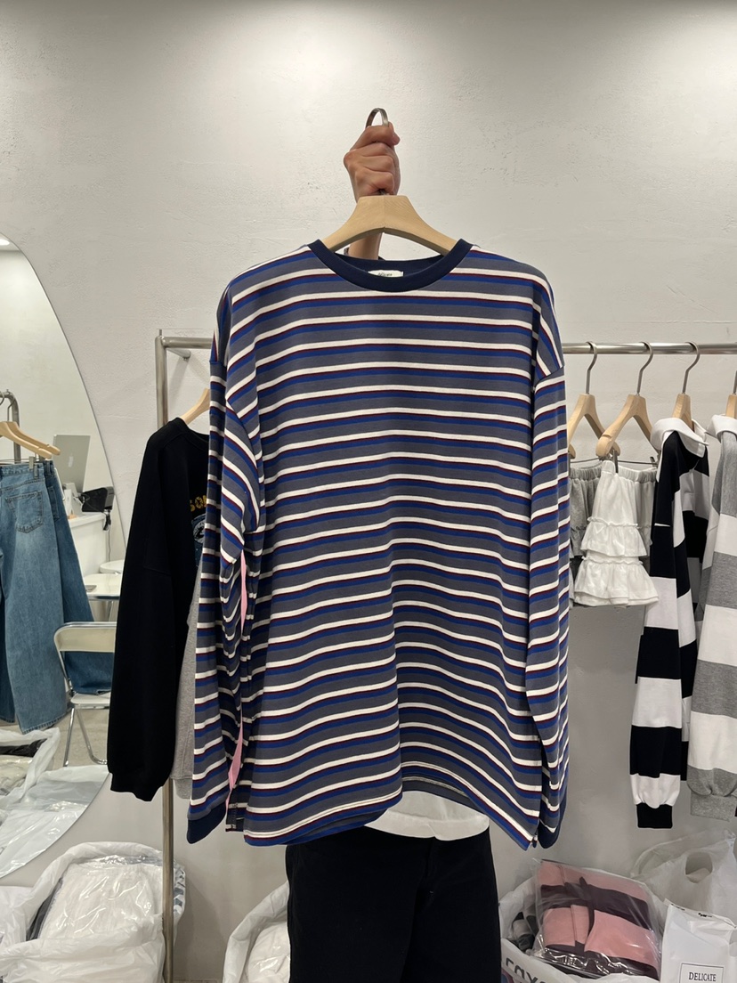 DELICATE直郵韓國代購女裝新品時尚25春夏人氣熱賣真品長袖T恤DELICATE長袖T恤圖色2