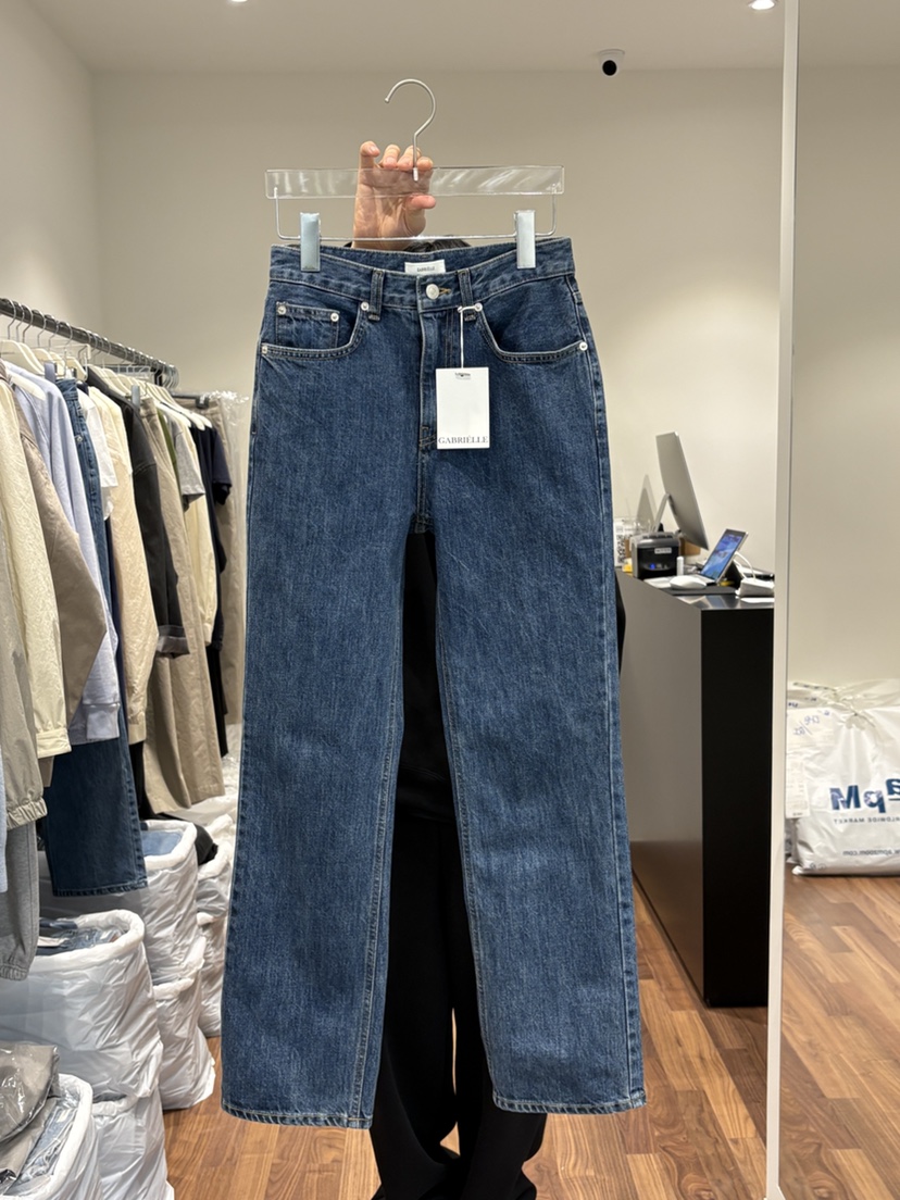 GABRIELLE韓國直郵女裝新品時尚職業休閑熱賣25春夏真品牛仔褲GABRIELLE牛仔褲