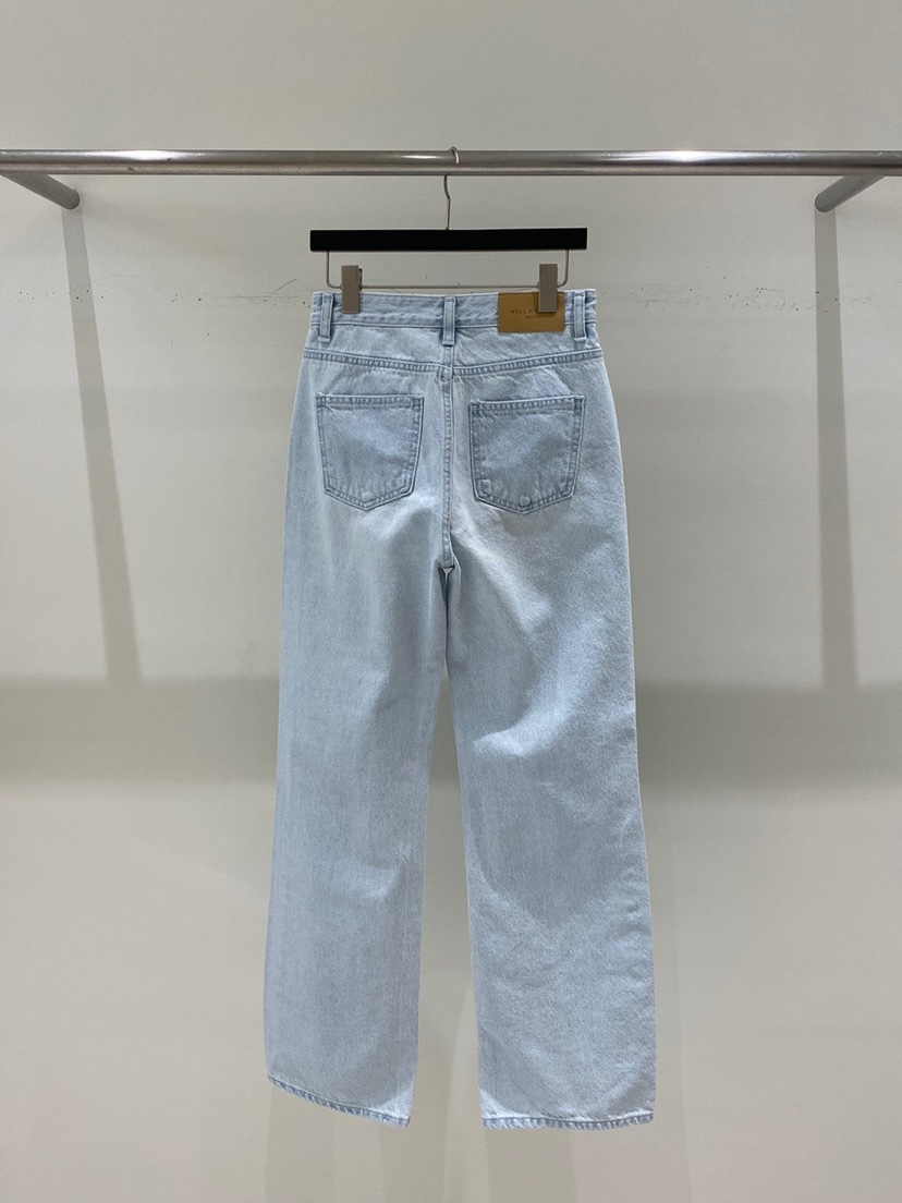 WELL KNOWN直郵韓國代購女裝新品時尚真品25春夏人氣牛仔褲BANEL牛仔褲