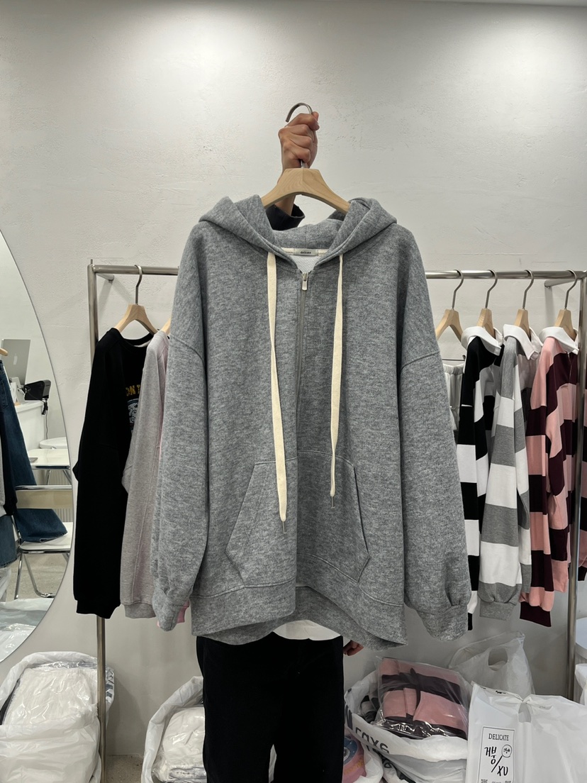 DELICATE韓國直郵東大門代購女裝新款真品時尚衛衣拉鏈連帽DELICATE衛衣圖色2