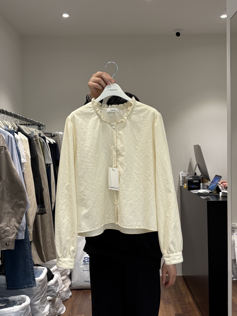 GABRIELLE韓國直郵東大門代購女裝新品時尚推薦25春夏襯衫蕾絲衫GABRIELLE襯衫/蕾絲衫圖色2
