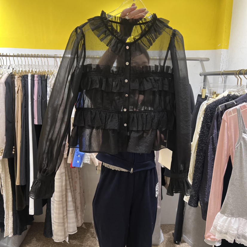 LE MASTERPLACE韓國直郵東大門實拍女裝新品職業襯衫蕾絲衫Le masterpiece襯衫/蕾絲衫圖色2