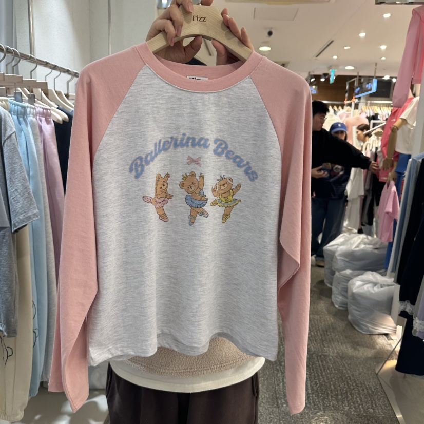 FIZZ直郵韓國代購女裝新品推薦休閑熱賣時尚25春夏職業長袖T恤FIZZ長袖T恤