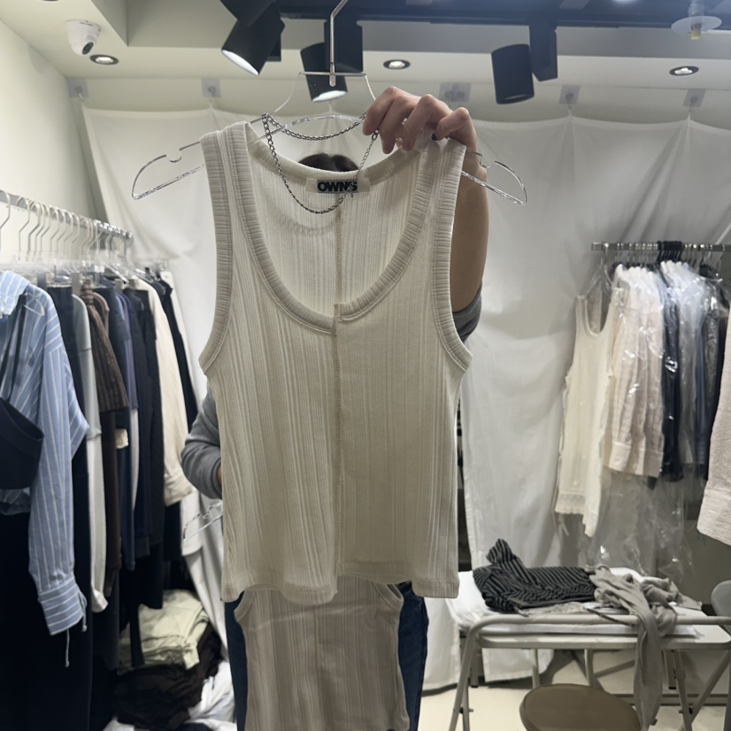 OWNS韓國代購女裝新款25春夏休閑人氣真品推薦熱賣吊帶背心OWNS吊帶/背心