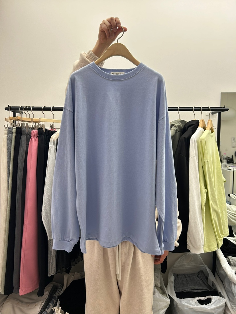 AS THOUGHT韓國代購女士新品休閑時尚熱賣真品職業長袖T恤AS THOUGHT長袖T恤圖色3