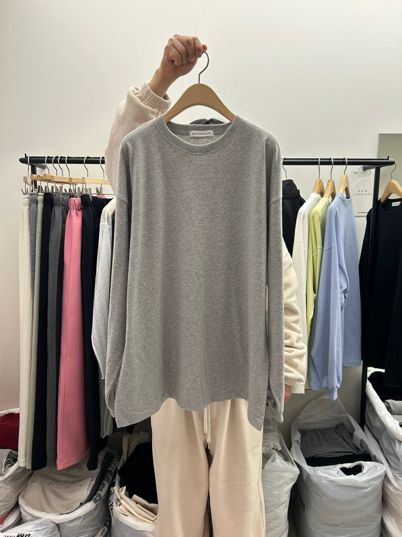 AS THOUGHT韓國代購女士新品休閑時尚熱賣真品職業長袖T恤AS THOUGHT長袖T恤圖色4