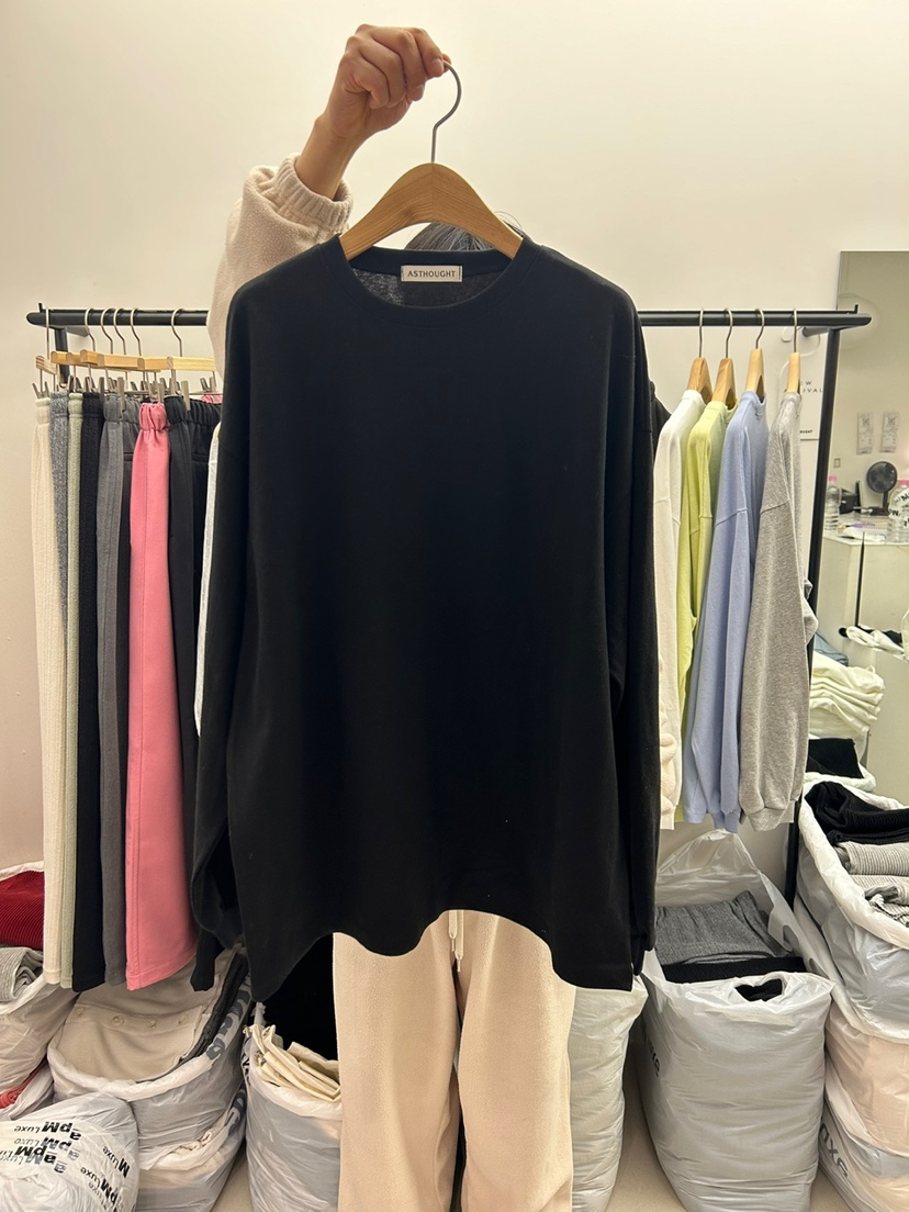 AS THOUGHT韓國代購女士新品休閑時尚熱賣真品職業長袖T恤AS THOUGHT長袖T恤圖色5