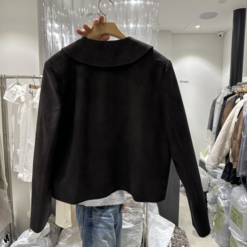 GREEK東大門代購女裝新品推薦時尚熱賣人氣25春夏夾克絨面革GREEK夾克