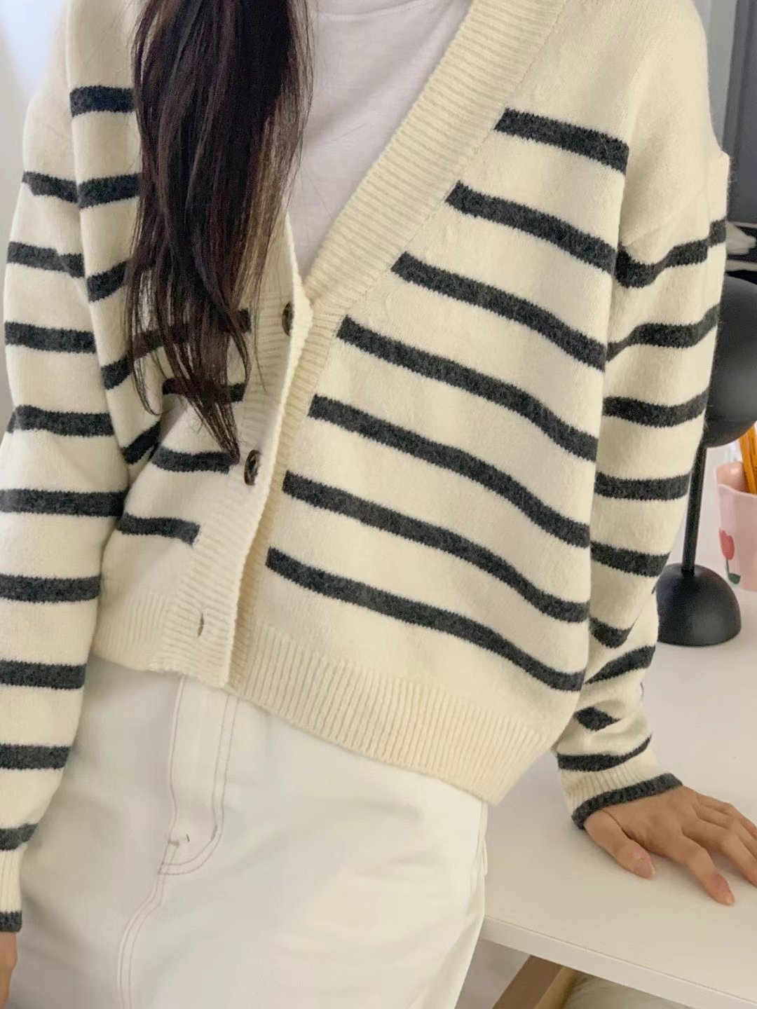 FRIDA東大門實拍女士新品職業推薦時尚熱賣25春夏針織衫開衫FRIDA針織衫