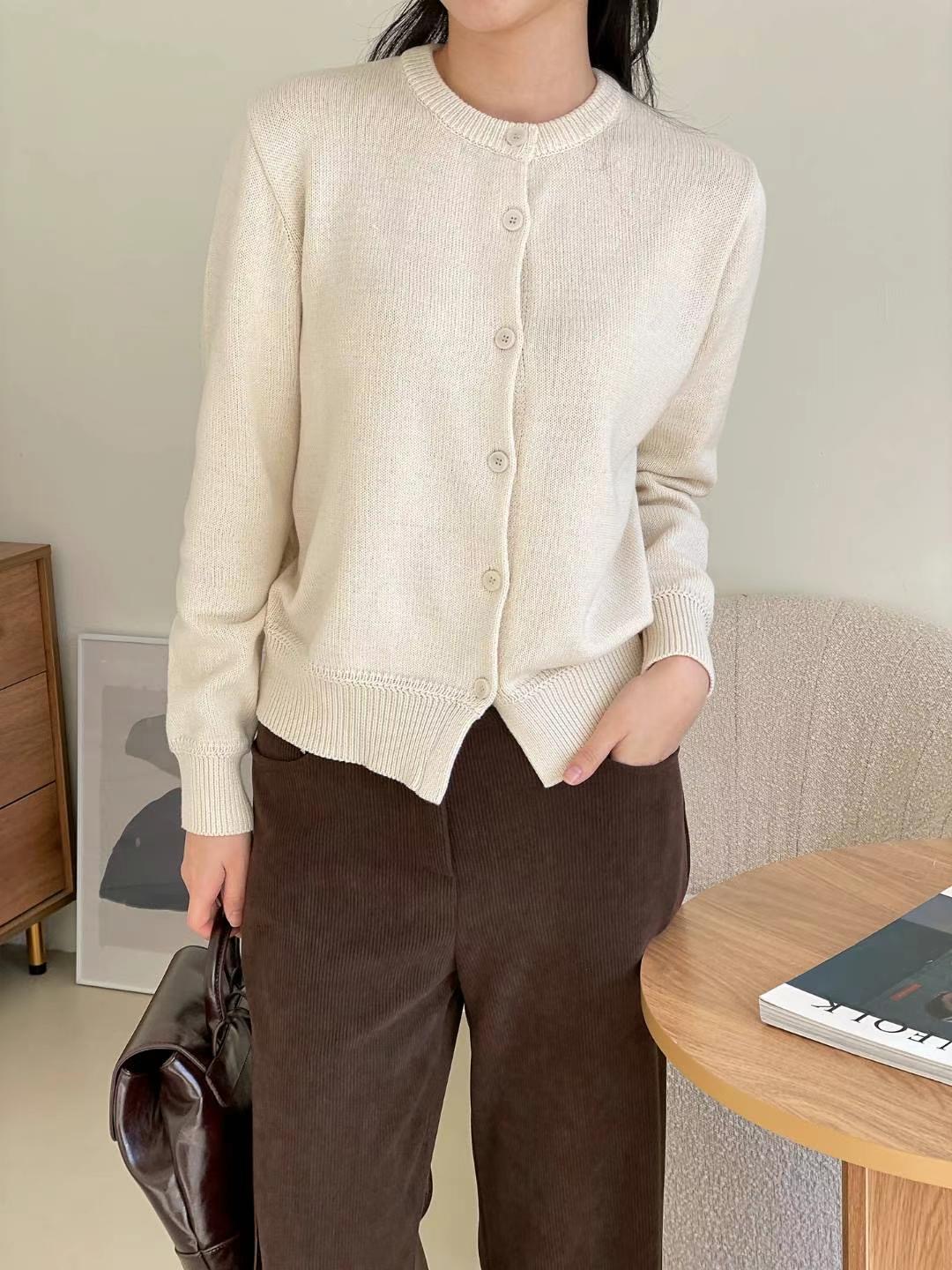 MUSTBE韓國直郵東大門實拍女裝新品時尚人氣職業針織衫開襟衫MUSTBE針織衫
