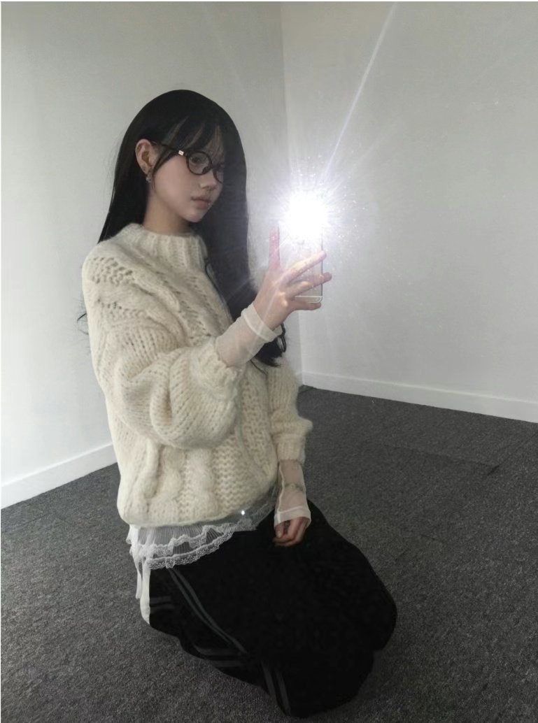 MOONGCHI韓國直郵女裝新品25春夏推薦職業真品熱賣休閑毛衣MOONGCHI毛衣