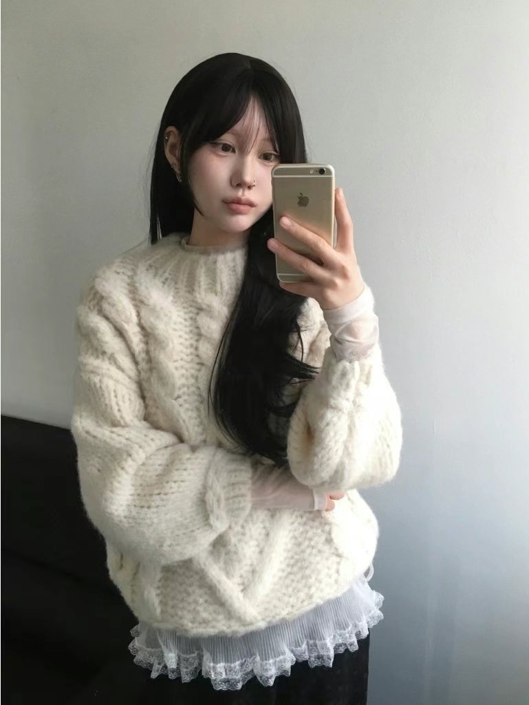 MOONGCHI韓國直郵女裝新品25春夏推薦職業真品熱賣休閑毛衣MOONGCHI毛衣圖色1