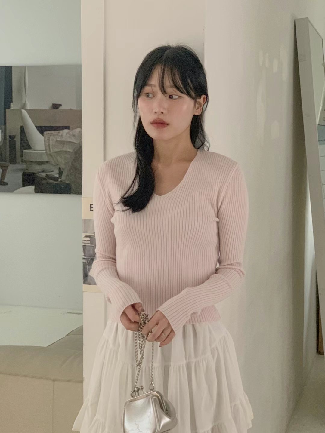FRIDA直郵韓國代購女裝新款熱賣時尚職業25春夏休閑人氣針織衫FRIDA針織衫