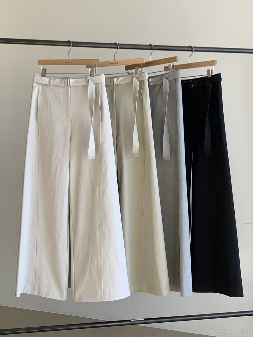 SENDTWO韓國直郵東大門代購女裝新品職業真品推薦25春夏休閑褲SENDTWO休閑褲