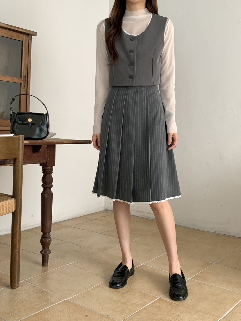 RE:OPENING韓國直郵東大門代購女裝新品熱賣時尚人氣25春夏馬甲RE:OPENING馬甲
