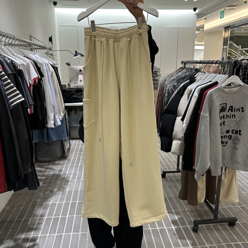 VIVE韓國直郵東大門實拍女裝新款25春夏職業熱賣休閑褲含腰繩VIVE休閑褲