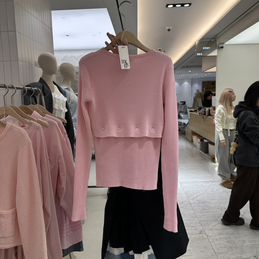 MIXXIN韓國直郵東大門代購女裝新款時尚職業真品人氣針織衫MIXXIN針織衫