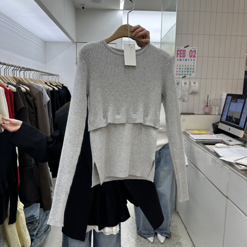 MIXXIN韓國直郵東大門代購女裝新款時尚職業真品人氣針織衫MIXXIN針織衫圖色2