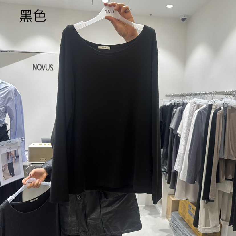 NOVUS韓國直郵東大門代購女裝新款職業熱賣休閑時尚長袖T恤NOVUS長袖T恤圖色2