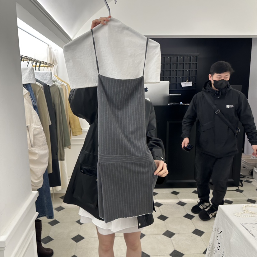 ETER韓國直郵女裝新品職業休閑25春夏真品推薦熱賣連衣裙褶皺eter/VERSO連衣裙圖色1