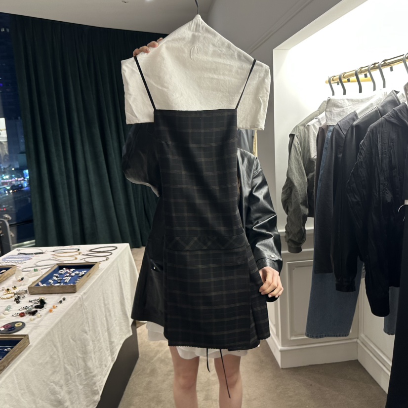 ETER韓國直郵女裝新品職業休閑25春夏真品推薦熱賣連衣裙褶皺eter/VERSO連衣裙圖色2