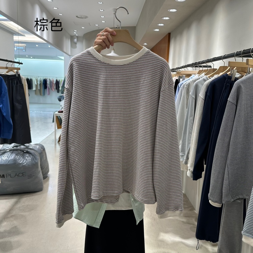 BOUTIQUE SEOUL-P韓國直郵女裝新款職業推薦休閑時尚長袖T恤But ton/BOUTIQUE SEOUL長袖T恤圖色3