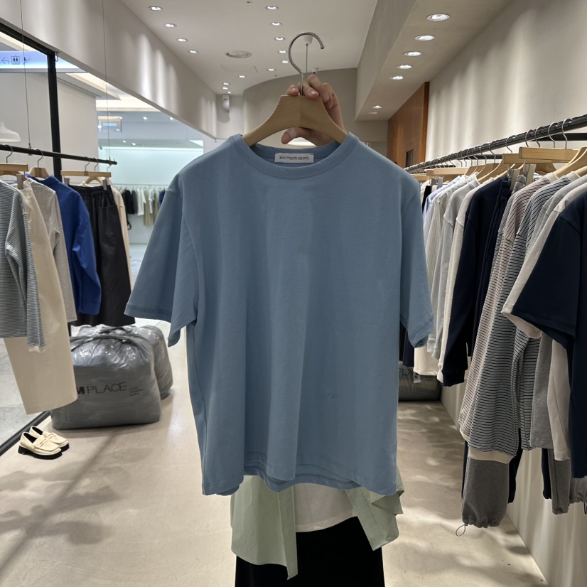BOUTIQUE SEOUL-P韓國直郵東大門代購女裝新款25春夏熱賣T恤But ton/BOUTIQUE SEOULT恤圖色5
