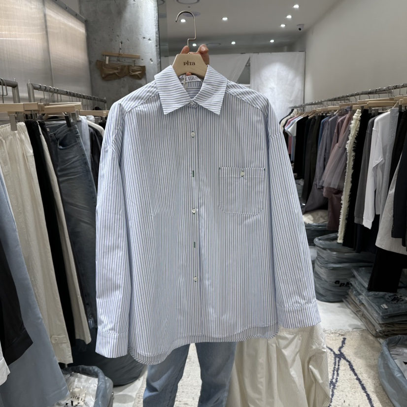 PITA韓國直郵東大門實拍女裝新品休閑人氣25春夏襯衫蕾絲衫THE VERLIN/piTa襯衫/蕾絲衫圖色2