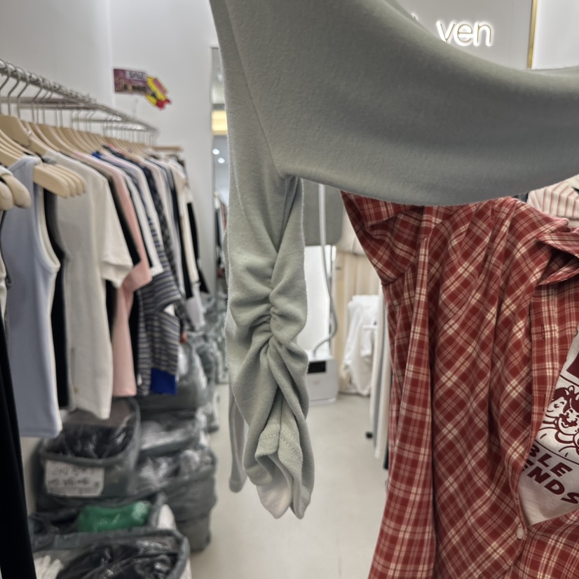 N YEN直郵韓國代購女裝新品時尚職業熱賣長袖T恤假兩件拉鏈N YEN長袖T恤