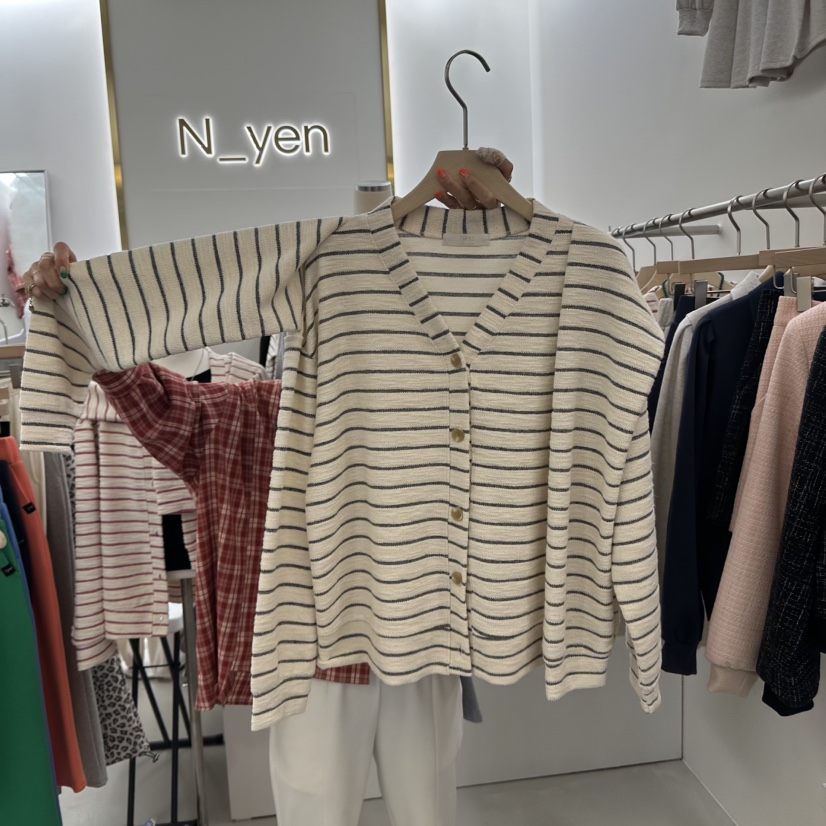 N YEN韓國直郵東大門代購女裝新品真品推薦休閑針織衫開衫N YEN針織衫