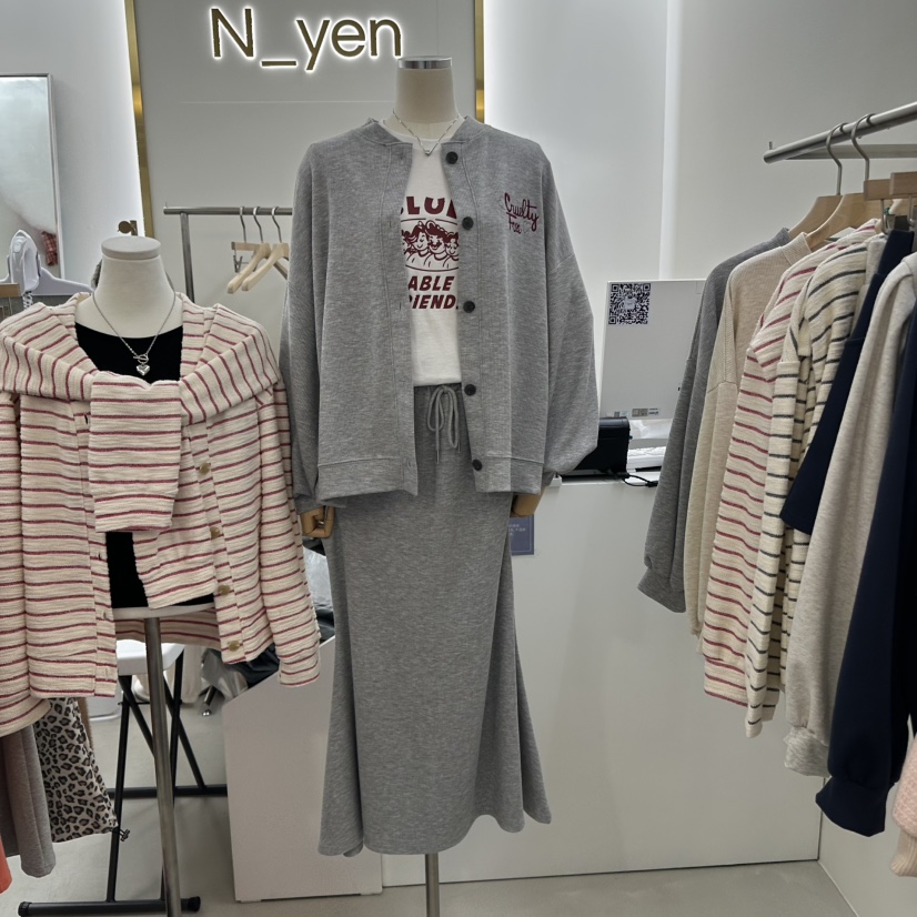 N YEN韓國直郵東大門代購女裝新品真品人氣休閑時尚長裙喇叭N YEN長裙