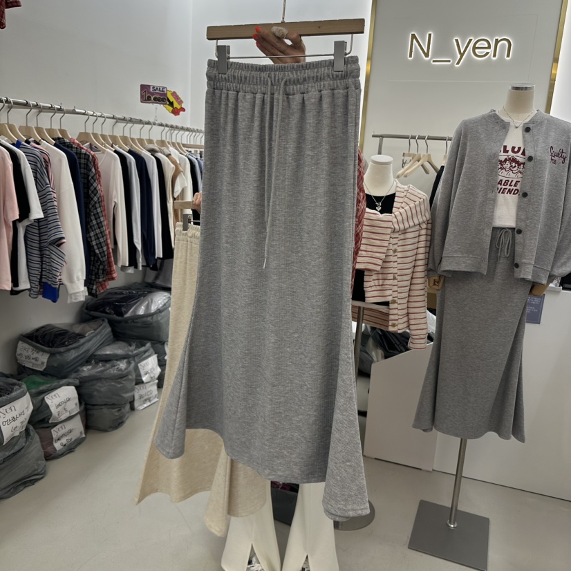 N YEN韓國直郵東大門代購女裝新品真品人氣休閑時尚長裙喇叭N YEN長裙圖色2