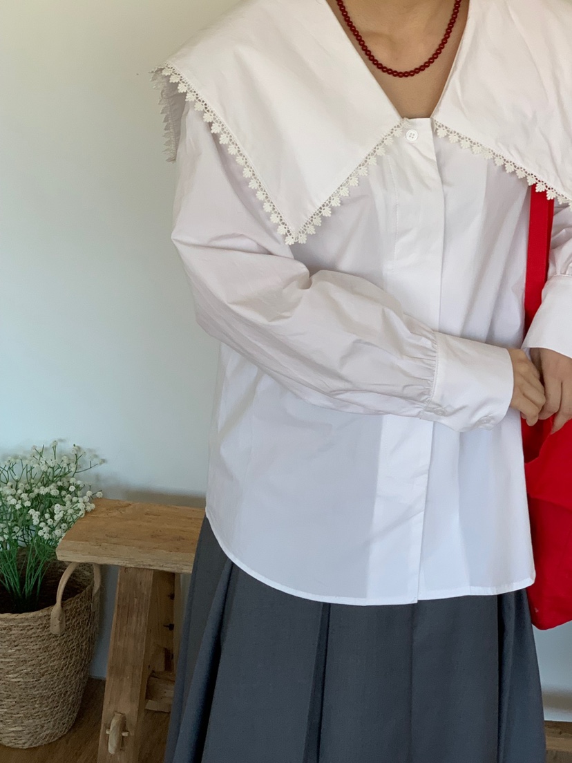 RIVER RAIN韓國直郵東大門代購女裝新款真品襯衫蕾絲衫可愛的RIVER RAIN襯衫/蕾絲衫