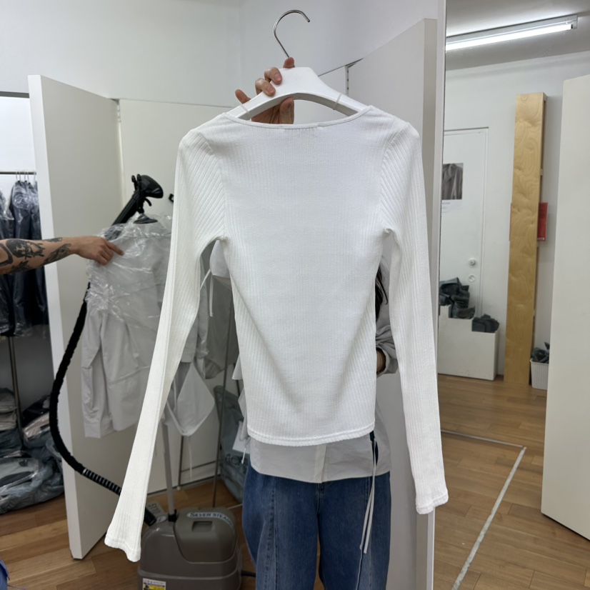 MYNAMEIS韓國直郵東大門代購女裝新款時尚職業25春夏長袖T恤MYNAMEIS長袖T恤