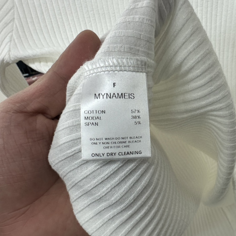 MYNAMEIS韓國直郵東大門代購女裝新款時尚職業25春夏長袖T恤MYNAMEIS長袖T恤