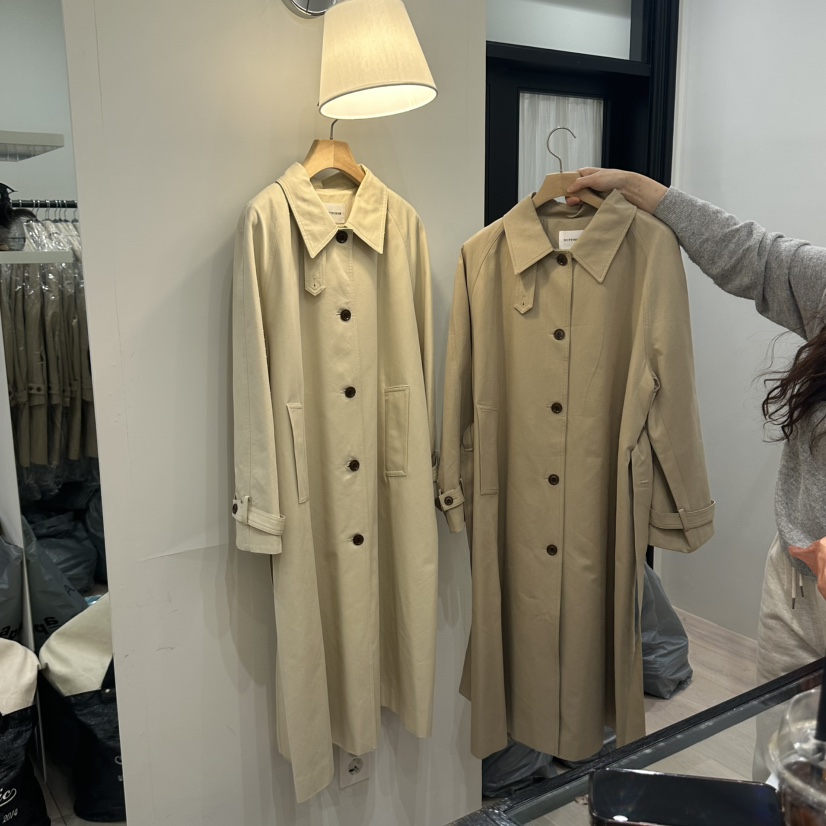 NOTTINGHAM韓國直郵女裝新品推薦熱賣真品職業休閑長款風衣NOTTINGHAM長款風衣
