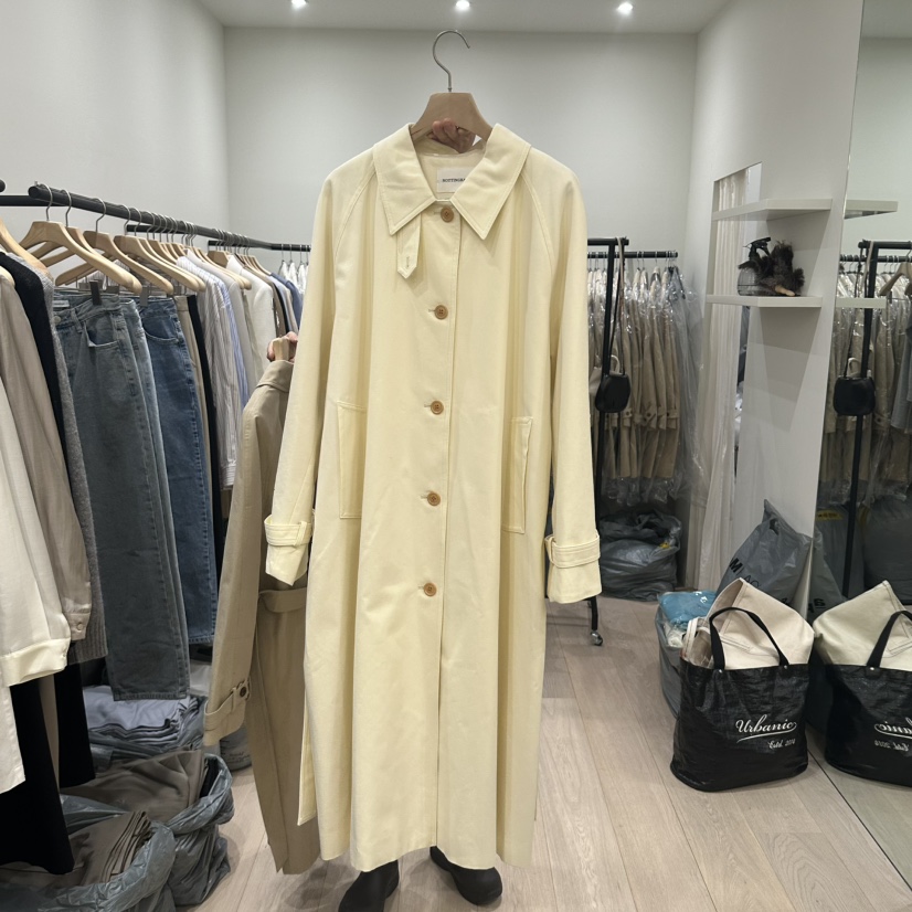 NOTTINGHAM韓國直郵女裝新品推薦熱賣真品職業休閑長款風衣NOTTINGHAM長款風衣圖色2