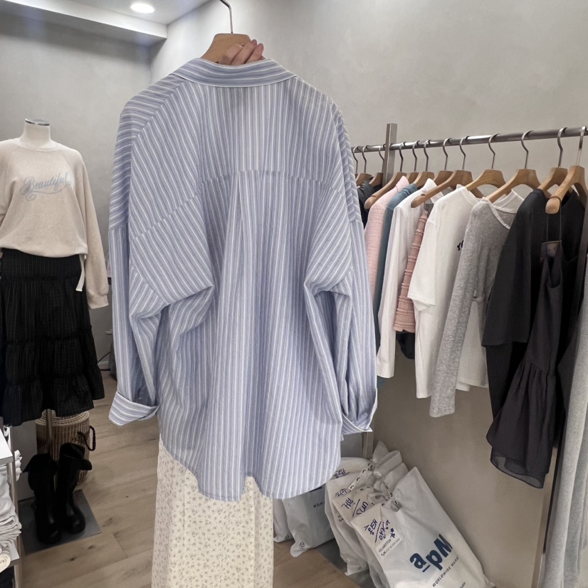 VILLABUTTON直郵韓國代購女裝新品25春夏人氣休閑襯衫蕾絲衫VILLABUTTON襯衫/蕾絲衫